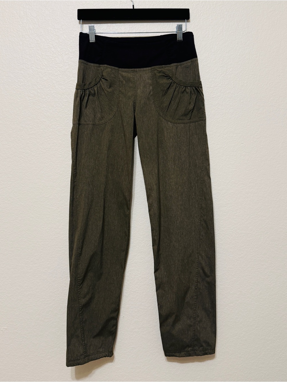 prAna| Summit Pant Women’s Small Olive Green Straight Leg Pull On Hiking Pants - Picture 3 of 10